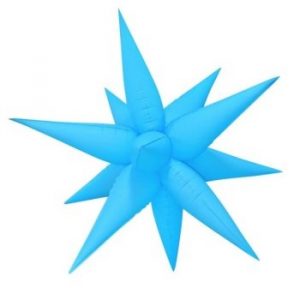 Neon Blue Starburst 100cm Foil Balloon