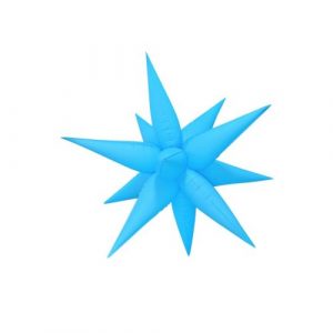 Neon Blue Starburst 65cm Foil Balloon