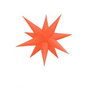 Neon Orange Starburst 65cm Foil Balloon