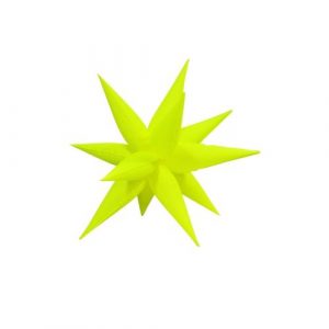 Neon Yellow Starburst 65cm Foil Balloon