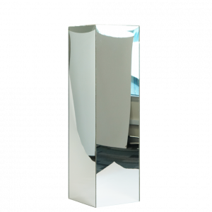 Silver Mirror Square Plinth 90cm Hire