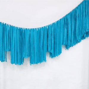 Teal Streamer Garland Hire 2m