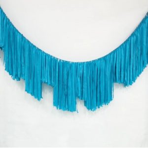Teal Streamer Garland Hire 3m
