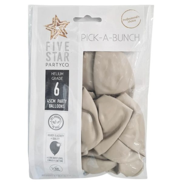 White Sand 45cm Latex Balloons 6 Pack