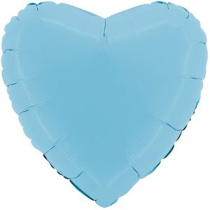 Matte Blue Heart Foil Balloon