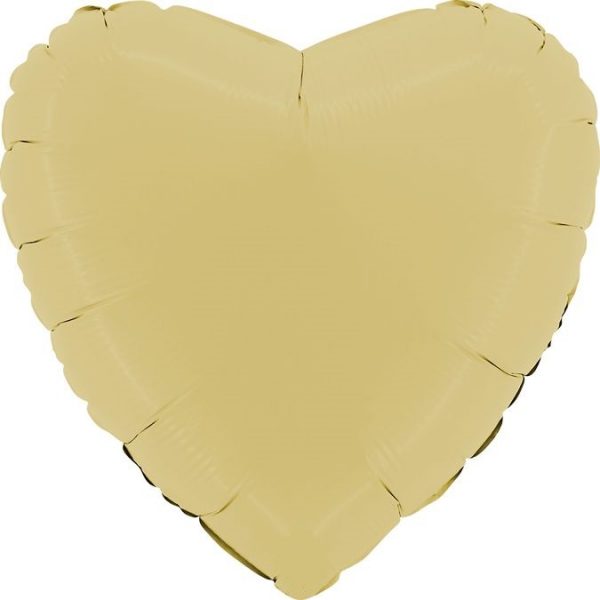 Matte Yellow Heart Foil Balloon