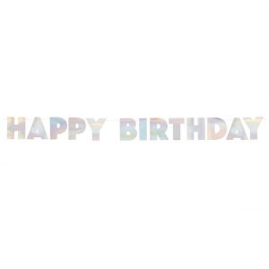 Iridescent Happy Birthday Bunting