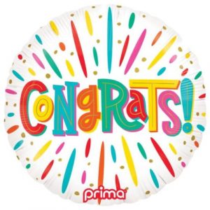 Congrats Colourful Foil Balloon