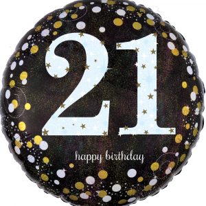 Sparkling 21st Birthday Foil Balloon