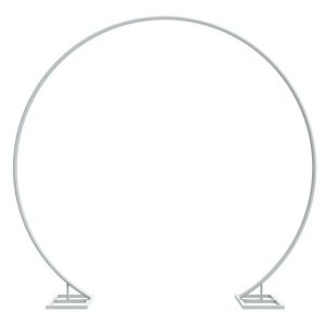 White Round Metal Arbour