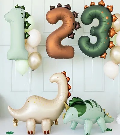 Home - Dinosaur Number 2 Foil Balloons