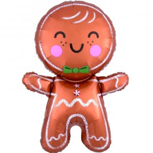 Happy Gingerbread Man Shape Foil Balloon