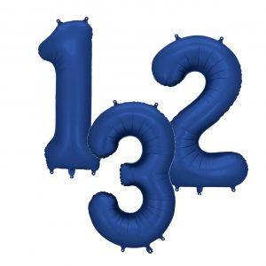 Navy Jumbo Number Foil Balloons