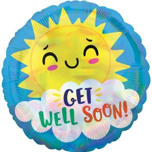 Get Well Soon Sun Foil Balloon