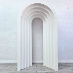 White 3D Stepped Arch Backdrop