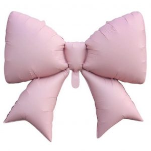 Matte Pink Bow Shape Foil Balloon