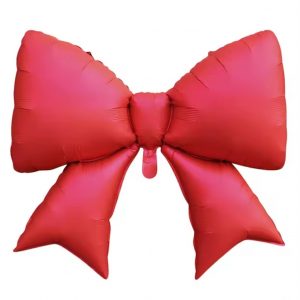 Matte Red Bow Shape Foil Balloon