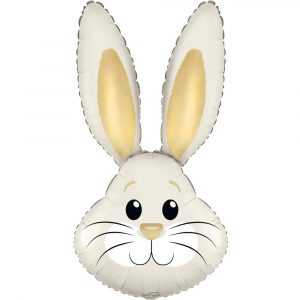 Beige Cute Rabbit Shape Foil Balloon