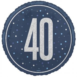 Blue 40 Prismatic Foil Balloon
