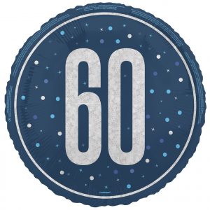 Blue 60 Prismatic Foil Balloon