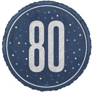 Blue 80 Prismatic Foil Balloon