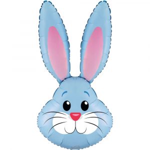 Blue Cute Rabbit Shape Foil Balloon