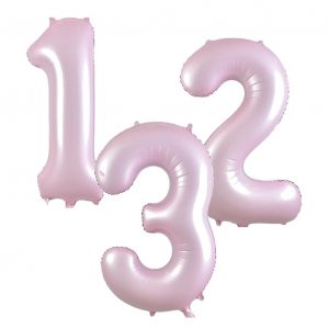 Pastel Pink Jumbo Number Foil Balloons