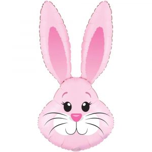 Pink Cute Rabbit Shape Foil Balloon