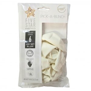 White 45cm Latex Balloons 6 Pack