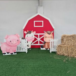 Red Farmyard Barn Backdrop