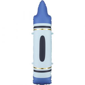 Blue Crayon Shape Foil Balloon