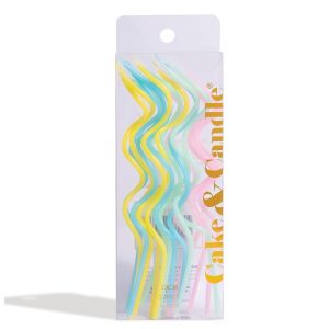 Pastel Rainbow Swirly Cake Candles
