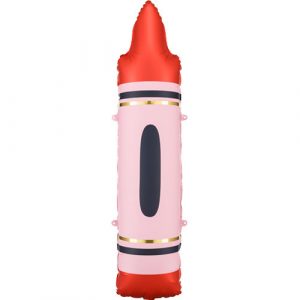 Red Crayon Shape Foil Balloon