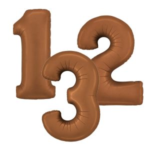 Chocolate Jumbo Number Foil Balloons